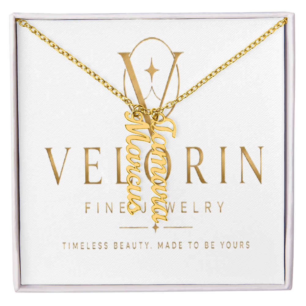 Multi Vertical Name Necklace - MC
