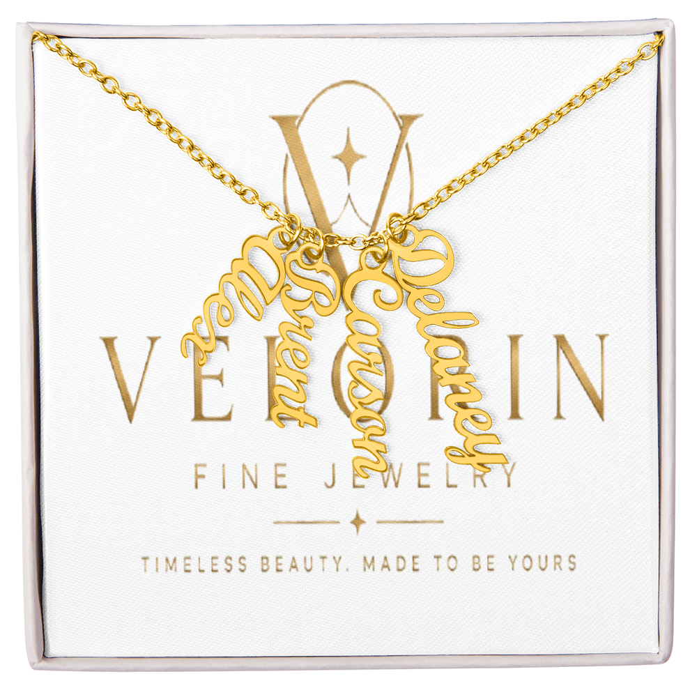 Multi Vertical Name Necklace - MC