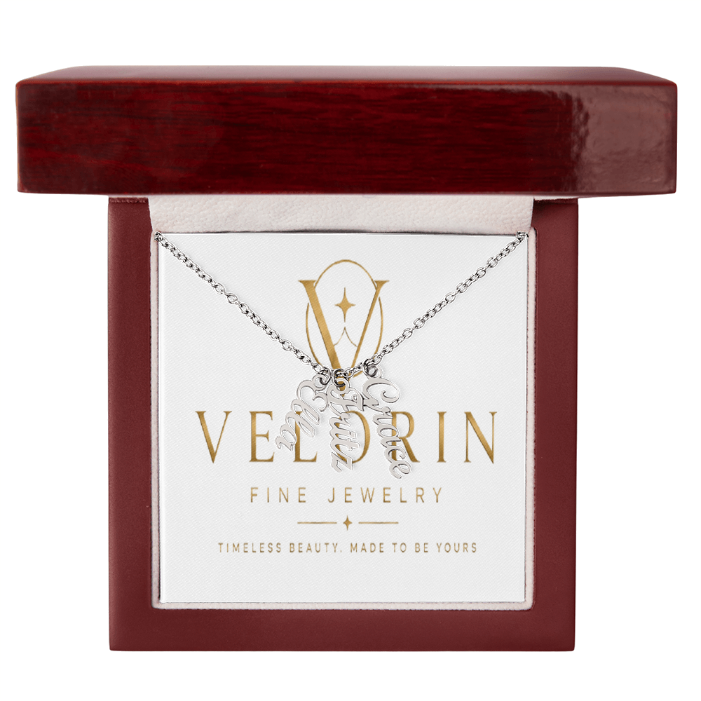 Multi Vertical Name Necklace - MC