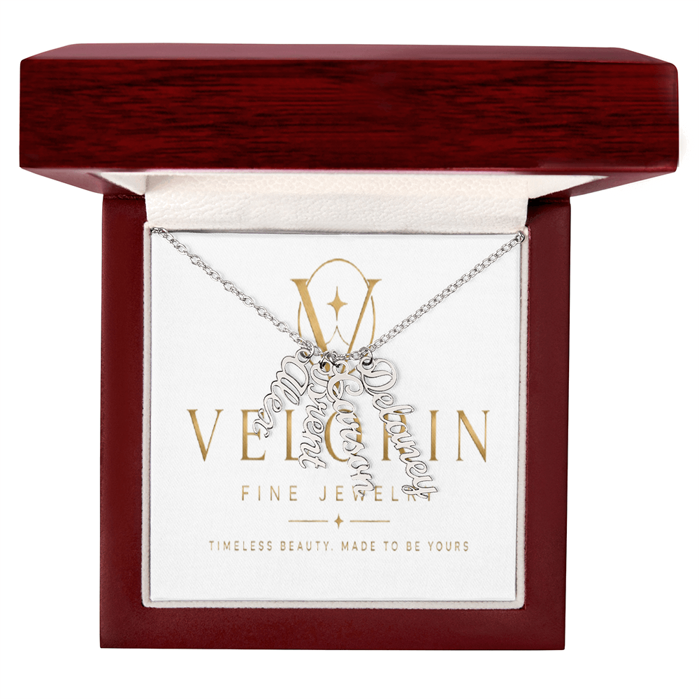 Multi Vertical Name Necklace - MC
