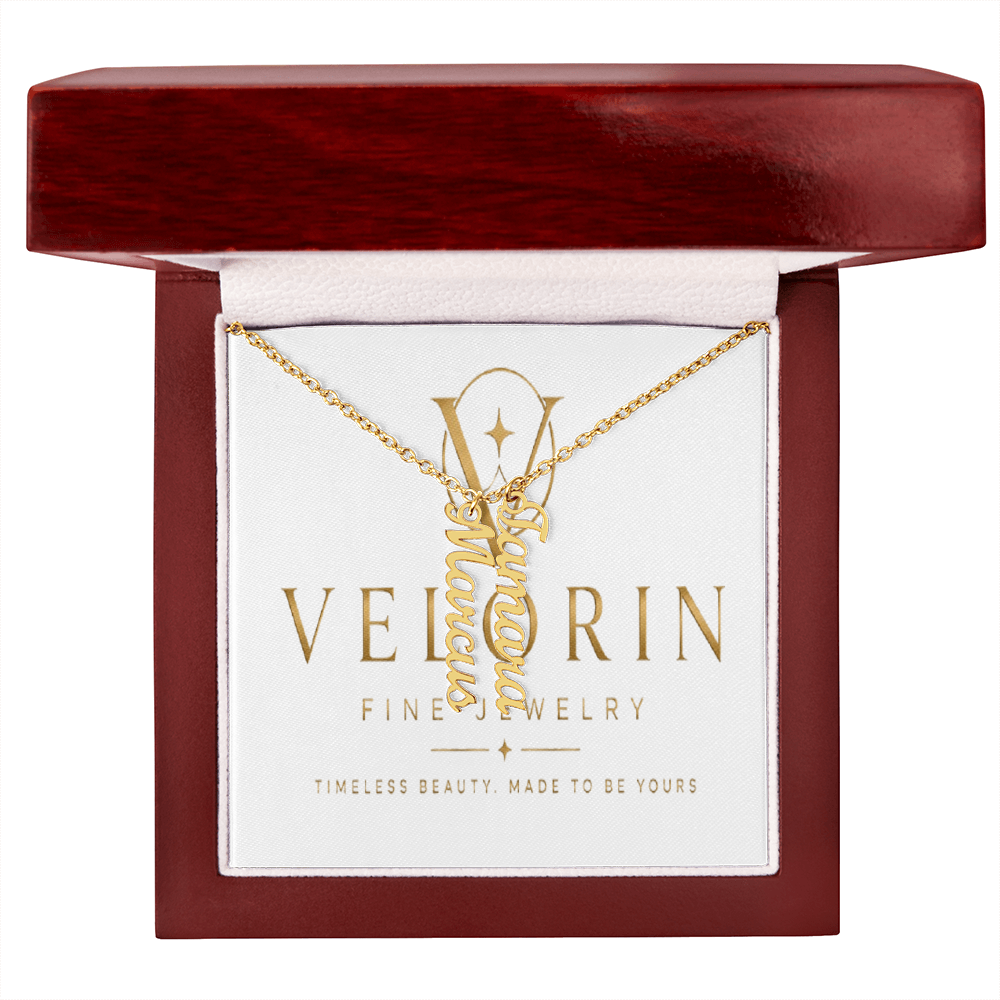 Multi Vertical Name Necklace - MC
