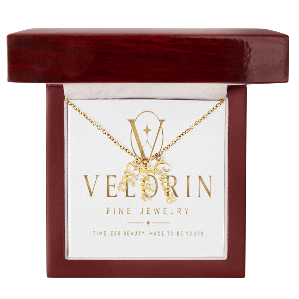 Multi Vertical Name Necklace - MC