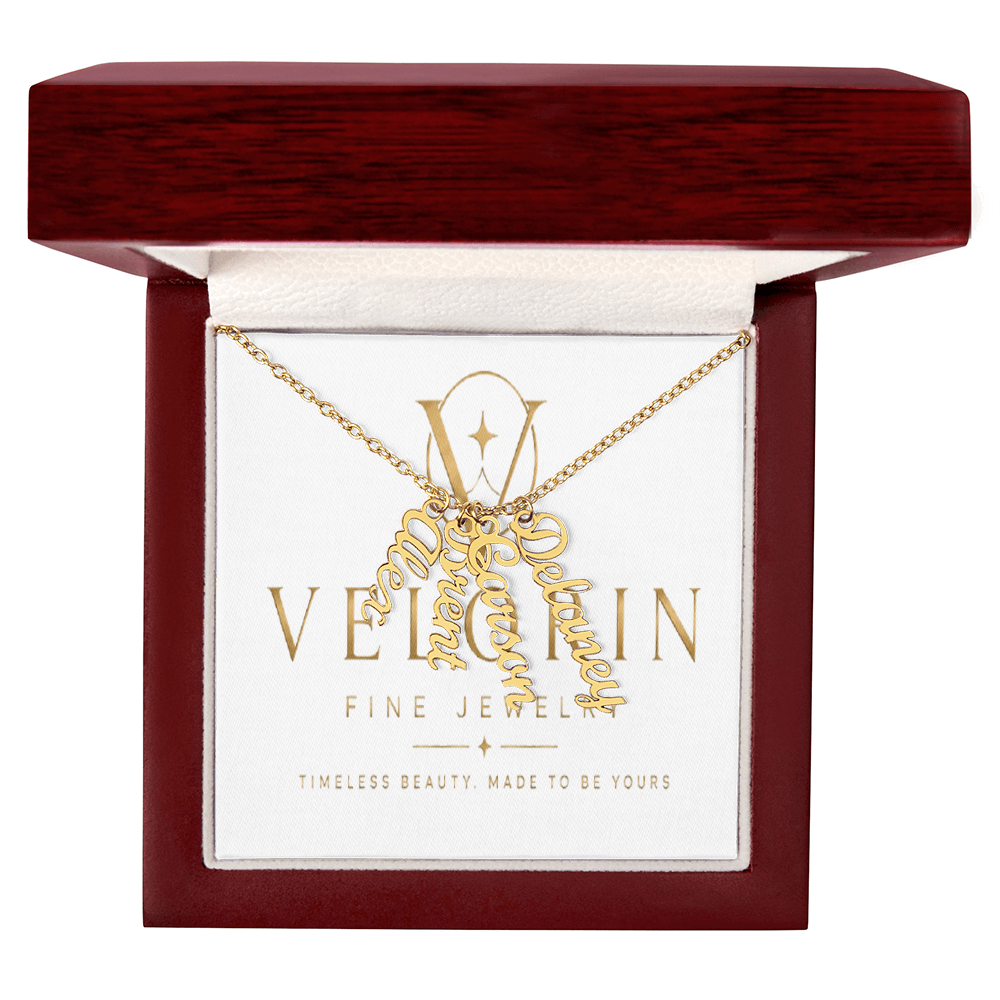 Multi Vertical Name Necklace - MC