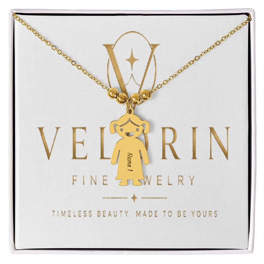 Kid Charm Necklace - Engraved