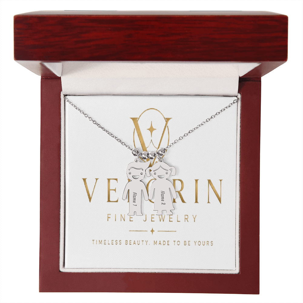 Kid Charm Necklace - Engraved