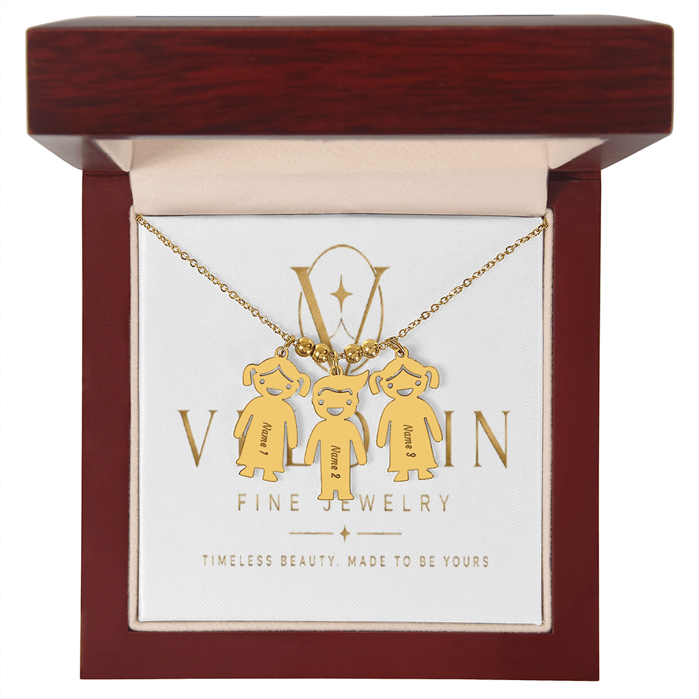 Kid Charm Necklace - Engraved