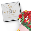 Love Knot Necklace & Sweetest Devotion Flower Bouquet