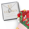 Forever Love Necklace & Sweetest Devotion Flower Bouquet
