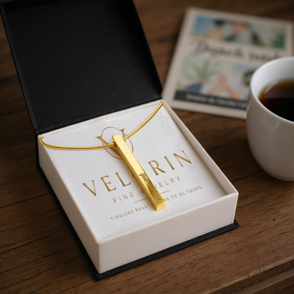 4-Sided Stick Necklace - Engraved POD MC