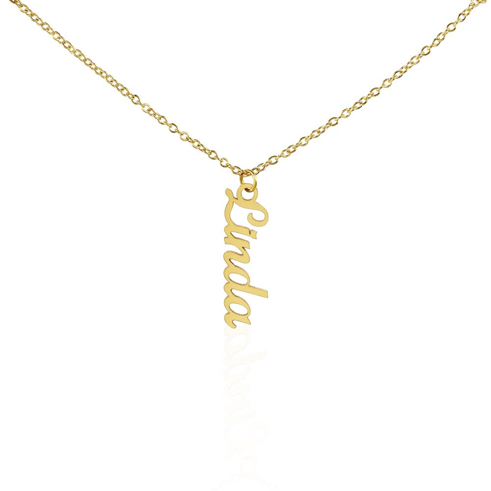 Multi Vertical Name Necklace - NO MC
