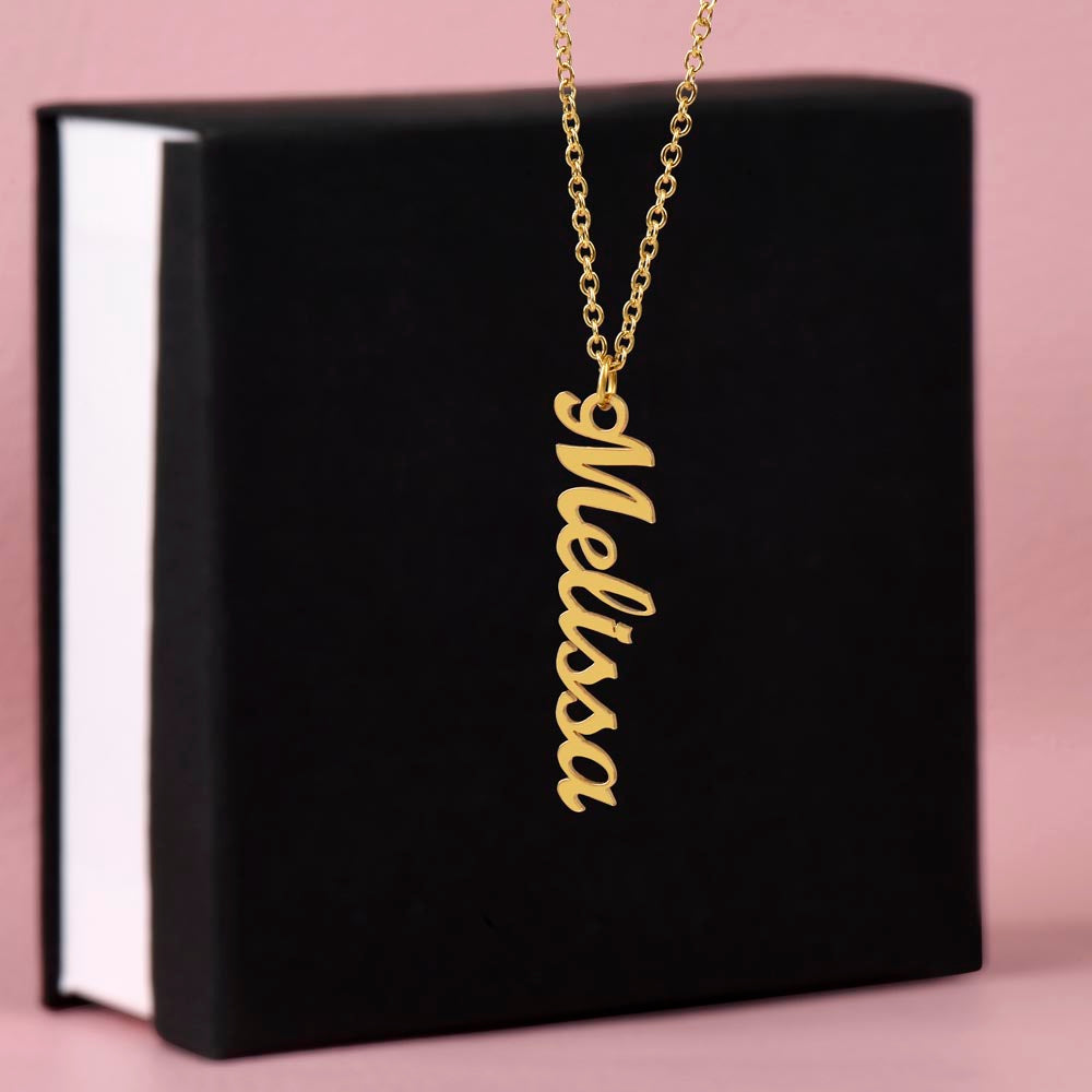 Multi Vertical Name Necklace - NO MC
