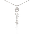 Flower Name Necklace - No MC