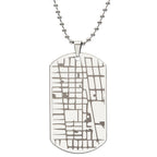 Engraved Map Dog Tag Necklace