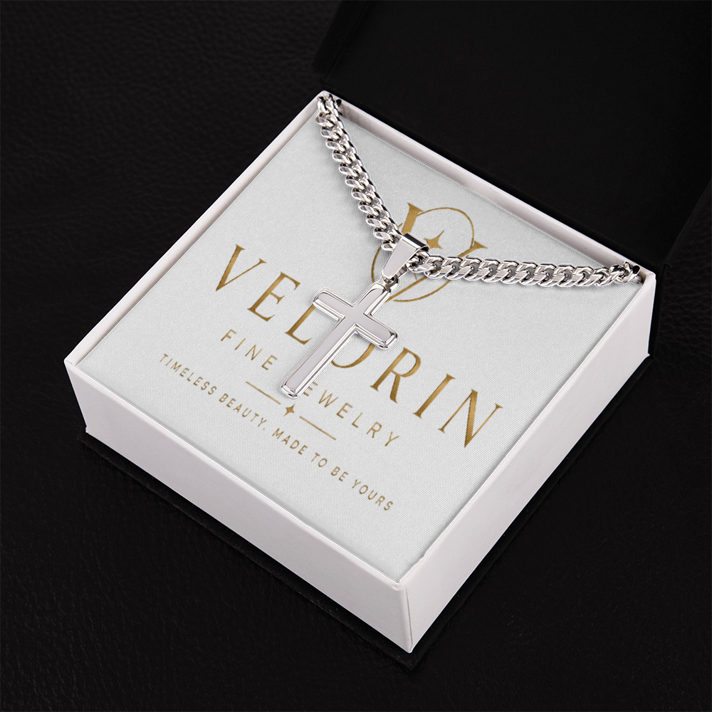 Personalized Cross - Cuban Link Chain