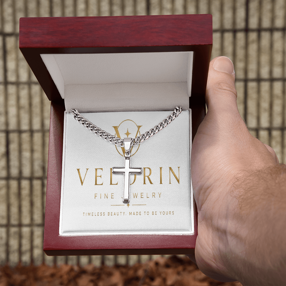 Personalized Cross - Cuban Link Chain