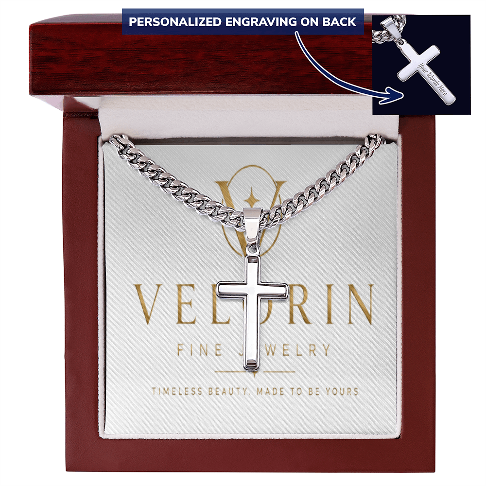 Personalized Cross - Cuban Link Chain