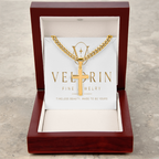 Personalized Cross - Cuban Link Chain