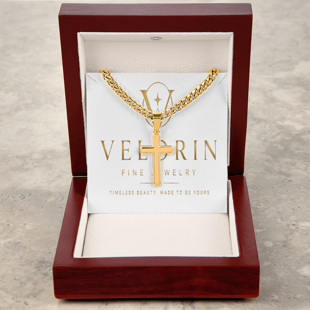 Personalized Cross - Cuban Link Chain