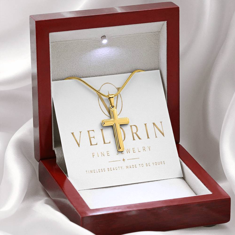 Artisan Cross Necklace - Snake Chain
