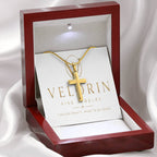 Artisan Cross Necklace - Snake Chain