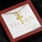 Artisan Cross Necklace - Snake Chain