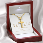 Personalized Cross Necklace - Snake Chain